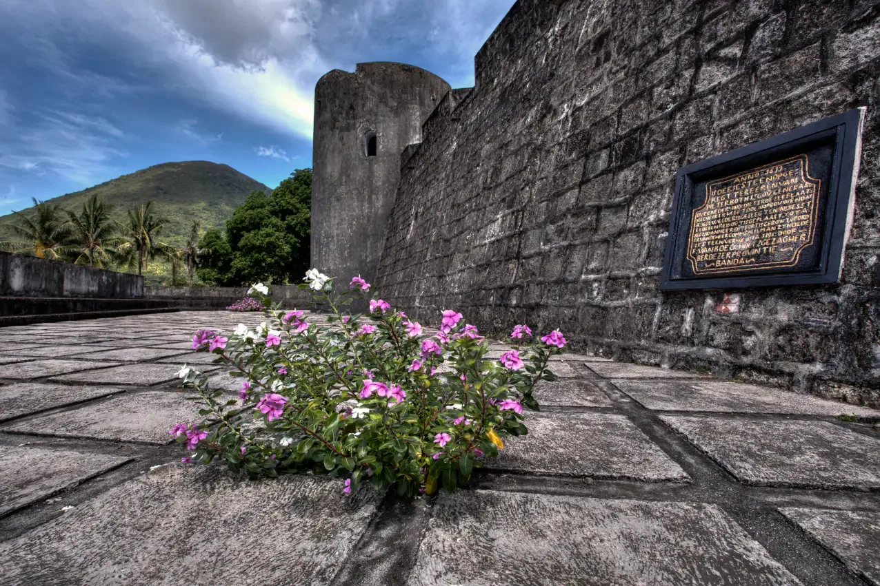 Historic fort walls on Banda Neira